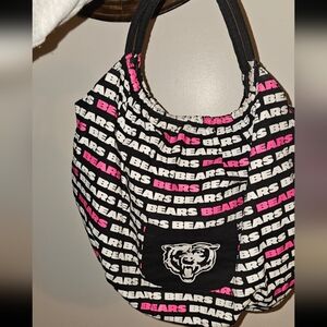 Women's Black and Pink Bears Tote Bag